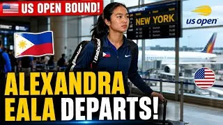 Thumbnail: Alex Eala Leaves the Philippines for US Open 🇵🇭✈️🇺🇸 Fans Cry as Her Historic Journey Continues!