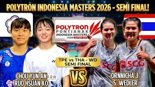 Thumbnail: INSANE DEUCE! Chou/Ko vs Jongsathapornparn/Wedler | WD Semifinal Pontianak Indonesia Masters 2026