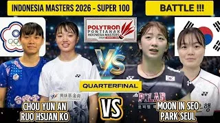 Thumbnail: UNSTOPPABLE! Chou Yun An/Ko Ruo Hsuan vs Moon In Seo/Park Seul | QF Pontianak Indonesia Masters 2026