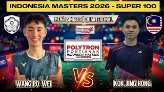 Thumbnail: Good Performance! Wang Po-Wei vs Kok Jing Hong | Pontianak Indonesia Masters 2026 Super 100 QF