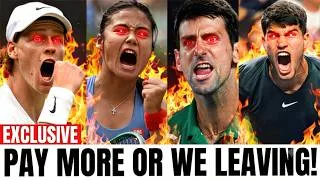 Thumbnail: Sinner, Djokovic & Alcaraz Demand More Money and Boycott Threat Changes Everything!