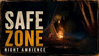 Thumbnail: Safe Zone Night Ambience 🔥 Fireplace, Crickets & Gentle Wind (Sleep/Study ASMR)