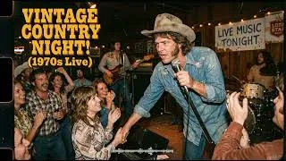Thumbnail: 70s Honky Tonk LIVE 🤠 Country Bar Nights Nonstop Authentic Vintage Sound