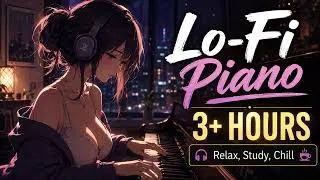 Thumbnail: 3+ HOURS of Lo-Fi Piano Beats | Relax - Study - Chill | Background tunes