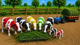 Thumbnail: AMAZING TOY WALKING COW 🐄 DIY Tractor Trolley Heavy Grass Loading Science Project 🚜 