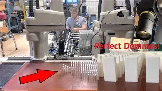 Thumbnail: High Speed Industrial Robots Place Perfect Dominos!
