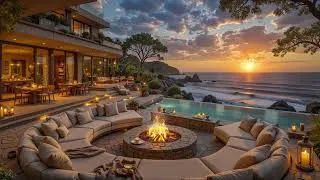 Thumbnail: Sunset Lounge Jazz ☕ Elegant Oceanfront Villa | Relaxing Jazz Music for Reading, Work & Study