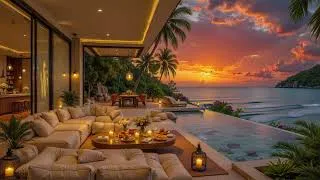 Thumbnail: Sunset Beach Jazz 🌅 Luxury Beach Villa Ocean View Ambience for Relaxation, Work & Sleep