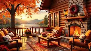 Thumbnail: Cozy Autumn Lakeside Retreat 🍂 Relaxing Piano Music & Fireplace Ambience for Study, Work