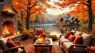 Thumbnail: Cozy Autumn Lakeside Cabin 🍂 Relaxing Piano Music & Fireplace Ambience for Sleep & Study