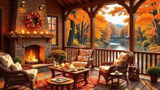 Thumbnail: Cozy Autumn Cabin Ambience 🍂 Fireplace Ambience & Soft Piano Music for Sleep, Study & Calm