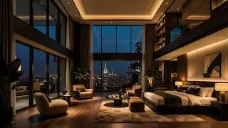Thumbnail: New York Bedroom Jazz 🏙️ Cozy Luxury Penthouse at Night | Smooth Jazz for Study, Sleep & Relax