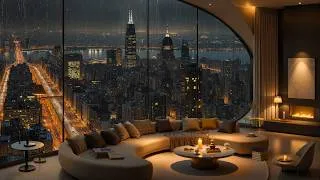 Thumbnail: NYC Rainy Night Jazz 4K 🗽 Luxury Penthouse Ambience | 3 Hours of Smooth Jazz for Relax & Sleep