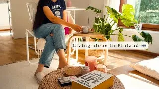Thumbnail: Living alone in Finland 🇫🇮 | Spending the day at home, slow living, silent vlog