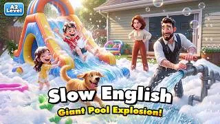 Thumbnail: Homemade Water Park | Slow English Listening Story (A1 - A2 Level)