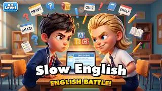 Thumbnail: Who Will Win the Laptop? | Slow English Listening Practice (A1 - A2 Level)