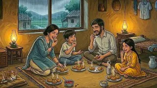 Thumbnail: Rainy Day Family Moments 🌧️ | School Se Ghar, Chai Pakode & 90s Cozy Life (No Music)
