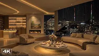 Thumbnail: Rainy Night in a Cozy New York Apartment 🌃 Smooth Jazz & Gentle Rain Sounds for Sleep
