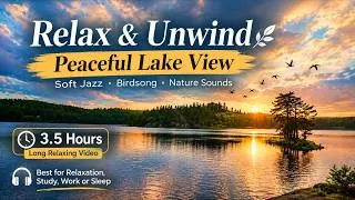 Thumbnail: Peaceful Lake Jazz 🎷Relaxing Background Music & Birds Singing for Sleep,Study & TV Screensaver 3 Hrs