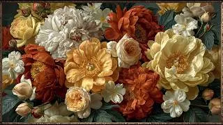 Thumbnail: 8K Golden & Orange Peonies Fine Art.6 Hours Soft Bossa Nova Jazz. Floral TV Screensaver & Home Decor