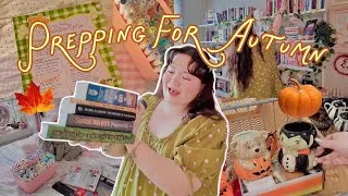 Thumbnail: let's prep for a cozy fall 🎃🍂 my fall tbr, autumnal decor shopping, & creating a fall dopamine menu