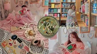 Thumbnail: a cozy analog reading vlog: my first litrpg book, sapphic yearning, & lots of nyc bookshopping