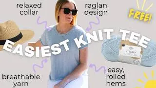 Thumbnail: Free Beginner Knit T-Shirt Pattern | The Easy Roll Tee