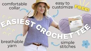 Thumbnail: How to Crochet a T-Shirt – Easy Airy Tee | Free Pattern Tutorial