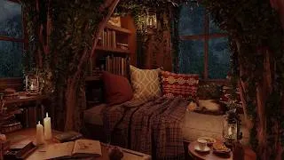 Thumbnail: Cozy Treehouse Nook Ambience — Rain on Window & Thunder Sounds