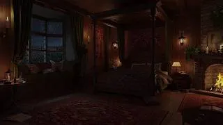 Thumbnail: Calm Before the Storm Ambience | Distant Thunder & Fireplace | 8 HOURS