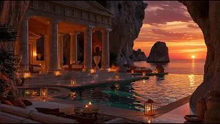 Thumbnail: Golden Sunset in a Hidden Beach Cave 🌅🌊 | Soft Jazz for Relaxation, Rest & Unwinding