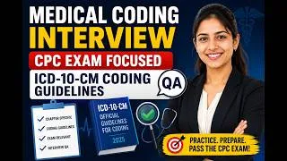 Thumbnail: Medical Coding Interview Questions & Answers | CPC Exam Focused | ICD-10-CM Coding Guidelines #CPC