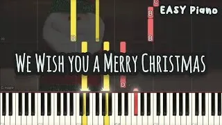 Thumbnail: We Wish You a Merry Christmas | Christmas Song | Christmas Carol (Easy Piano, Piano Tutorial) Sheet