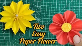 Thumbnail: How to make easy paper flower | 2 Easy and Beautiful Paper Flowers