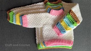 Thumbnail: Easy Crochet sweater  / Easy Crochet  for baby Cardigan / Craft & Crochet Cadigan 1923 / #Crochet
