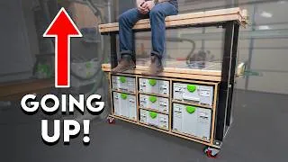 Thumbnail: I Built A Lift Top Workbench/Outfeed Table from a Standing Desk!