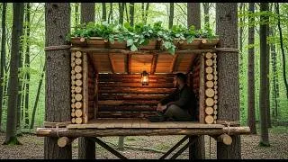 Thumbnail: Building a Warm Wooden Survival Nest Shelter in the Forest | Bushcraft, Survival