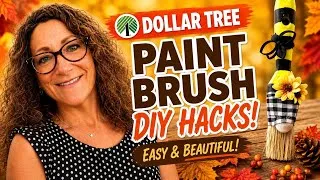 Thumbnail: You Won’t Believe What I Made Using PAINT BRUSHES  Dollar Tree Fall DIY Crafts
