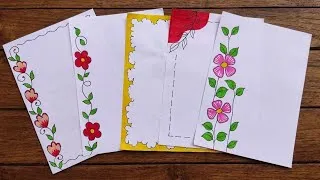 Thumbnail: 5 border design / Border Design for School Project / Simple File Decoration ideas for assignment 