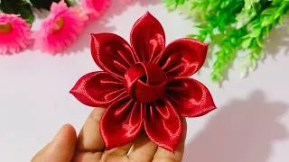 Thumbnail: DIY Ribbon Flower 🌺 |Easy & Beautiful Handmade Craft