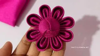 Thumbnail: Cloth flower making easy | Amazing Art With Fabric | Crafts & Ribbon Art