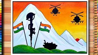 Thumbnail: Kargil Vijay Diwas Drawing | Veer Gatha Project Poster Drawing | Gallantry Award Winner Drawing