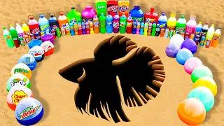 Thumbnail: EXPERIMENT: Giant Fish pit Eruption from Balloons of Sodas & Orbeez, Big Pepsi, Coca Cola vs Mentos