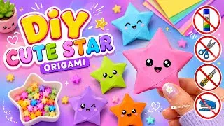 Thumbnail: DIY Origami Lucky Stars ⭐️ No Glue & Scissors /Paper Craft /Easy Craft Ideas /School Project /How to