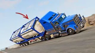 Thumbnail: BeamNG Drive - Cars vs RoadRage #49 (Trucker Rage)