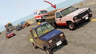 Thumbnail: BeamNG Drive - Cars vs Logs  (Logging Run)