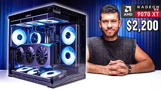 Thumbnail: The RX 9070 XT + 9800X3D Gaming PC is GOATED - 1440P HIGH Hz Build Guide