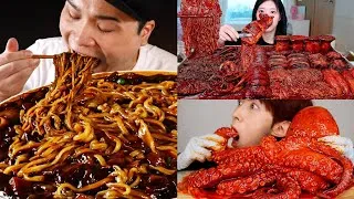 Thumbnail: 🔥OCTOPUS, JAJANGMYEON & SQUID |  MUKBANG COMPILATION 🥵