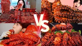 Thumbnail: SPICY OCTOPUS vs SQUID | 🐙 🦑🍄🥵 MUKBANG COMPILATION