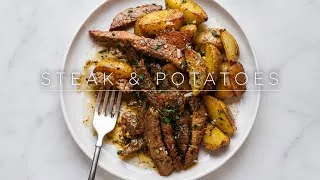 Thumbnail: Garlic Butter Steak & Crispy Potatoes | Easy One Pan Dinner